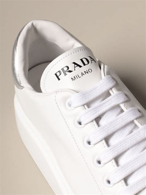 weisse prada sneaker|Prada shoes for women.